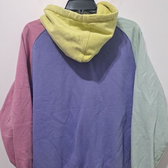 Teddy Fresh Pastel Hoodie Logo Patch Retro Y2K Sweater XS Multi- Color - Picture 12 of 16